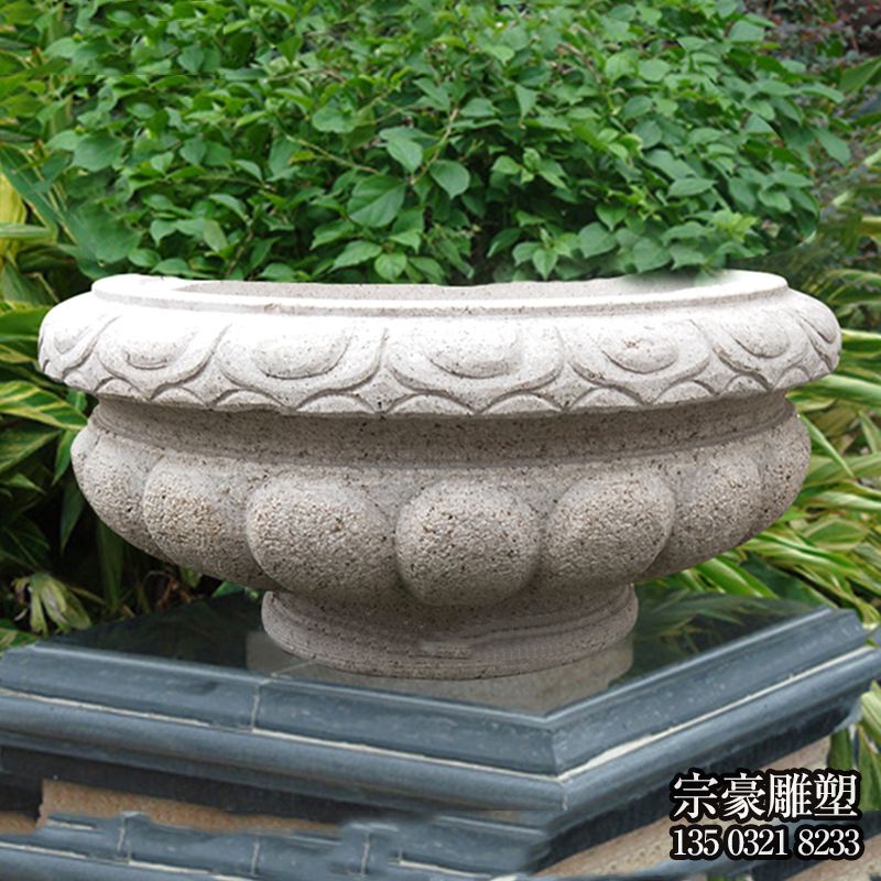 園林石雕花盆 園林石雕花盆