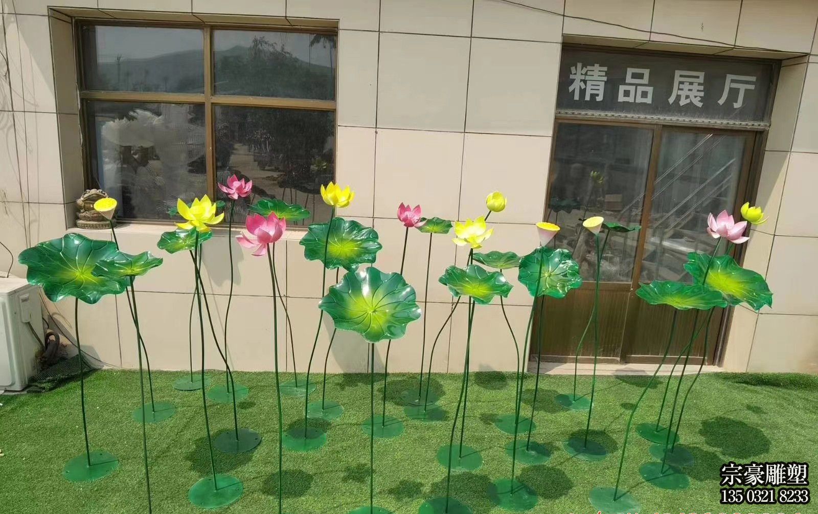 不銹鋼鍛造仿真荷葉荷花雕塑 不銹鋼鍛造仿真荷葉荷花雕塑
