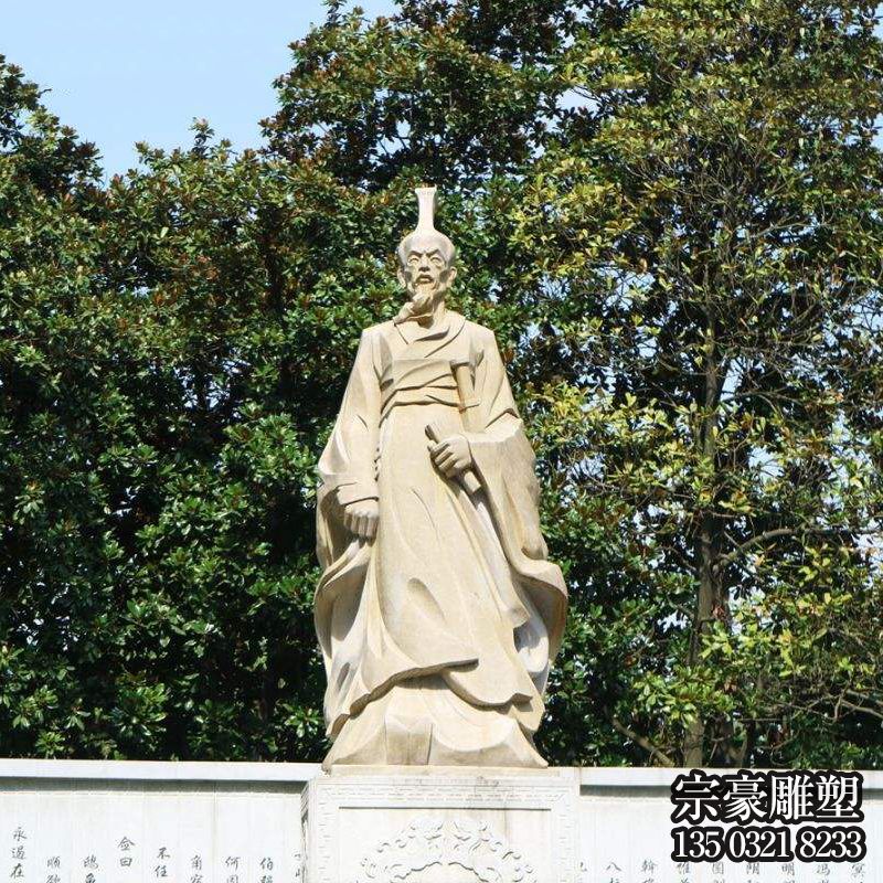 戰國名人屈原石雕塑像 戰國名人屈原石雕塑像